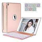 FKANT iPad Pro 9.7 Inches Case | Bluetooth Wireless Keyboard Folio With 7 Backlit Colors | Scratchproof & Dust Proof Aluminium Alloy | 130° Screen Rotation & Silence Typing | Easy Access To All Ports