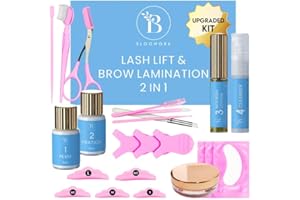 BLOOMORA Lash Lift Kit & Eyebrow Lamination Kit – 2-in-1 Solution for At-Home Brow Lamination & Eyelash Lift – DIY Perm – Lasts 6-8 Weeks, 15 Applications