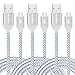 iSeekerKit Braided USB Cable 10ft High Charging Speed USB 2.0 Micro Nylon USB Cord with Aluminum Connector for Samsung, LG, HTC, Android and More [3 Pack]