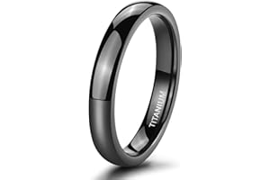 TIGRADE Black Titanium Ring 2mm 4mm 6mm 8mm Dome High Polished Wedding Band Size 3-14.5