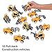 108 Piece Construction Favors Party Supplies Pack Birthday Bundle for 12