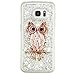 Urberry Galaxy S7 Edge Case, Floating Bling Glitter Sparkle Case for Samsung Galaxy S7 Edge with a Screen Protector (YB-Owl)