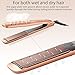 NITION 1 1⁄4 inch Flat Iron For Wet & Dry Hair Nano Silver Argan Oil Ceramic Tourmaline Hair Straightener LCD 265°F-450°F Digital Pro Hair Straightening Iron,MCH 10s Fast Heating-up,Champagne Gold