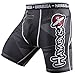 Hayabusa Metaru 47 Silver Compression Shorts, Black, X-Large