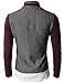 H2H Mens Herringbone Cardigan Sweater Of Knitted Sleeves WINE US L/Asia XL (KMOSWL015)