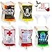 POKONBOY 30 Pack Halloween Novelty Blood Bags Drink Container with 2 Funnels for Halloween Party Decorations, Reusable Food Grade 6 Patterns 8.5OZ Bags Halloween Party Cups for Theme Parties, Zombie, Vampire Party Favors