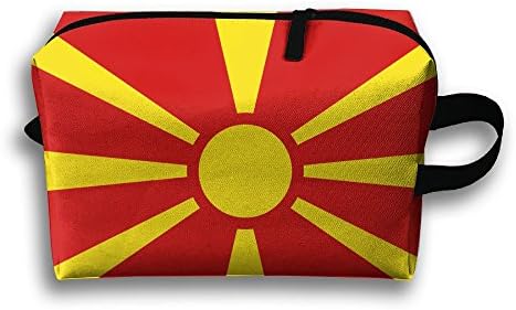 ODLS7 Flag Of Macedonia Travel Multifunction Toiletry Organizers Business Bag Cosmetic Bag Women Men
