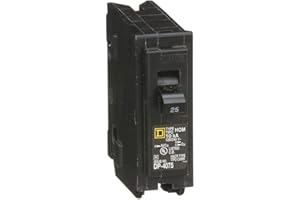 CAI - SQUARE D Square D Plug in Circuit Breaker, HOM, Number of Poles 1, 25 Amps, 120VAC, Standard