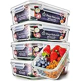 [5-Pack,30oz] Glass Meal Prep Containers - Food Prep Containers with Lids Meal Prep - Food Storage Containers Airtight - Lunch Containers Portion Control Containers - BPA Free Container