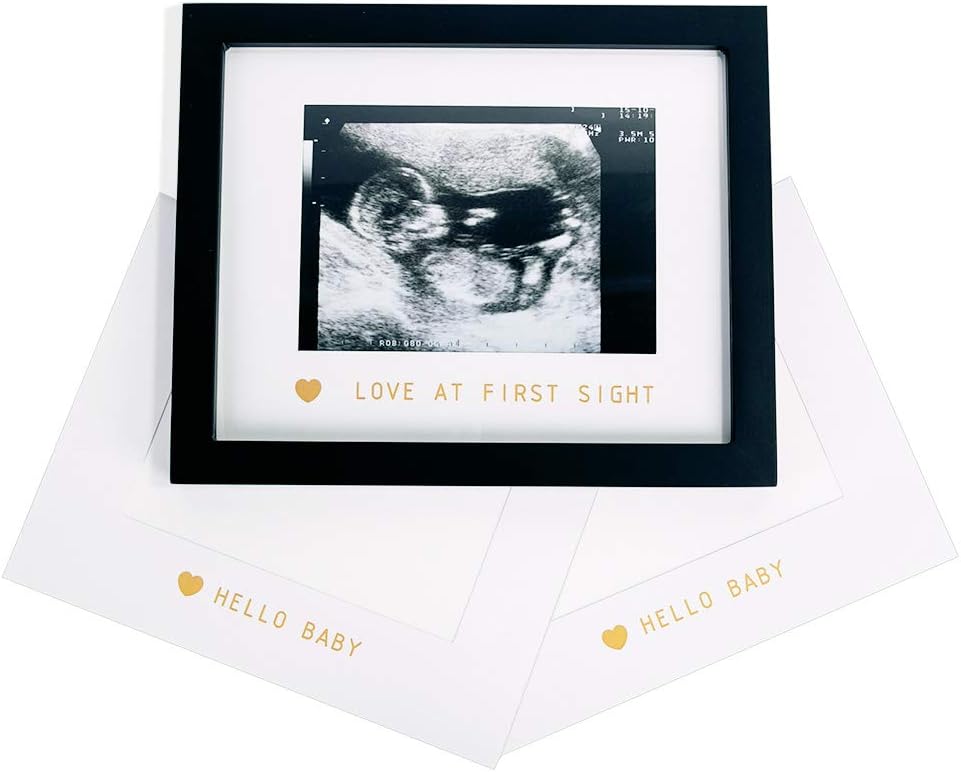 XJF Baby Sonogram Photo Frame,Black,9"x 11" Baby 1st Ultrasound Picture Frame for Expecting Parents,Baby Shower, Gender Reveal Party,Baby Nursery Decor