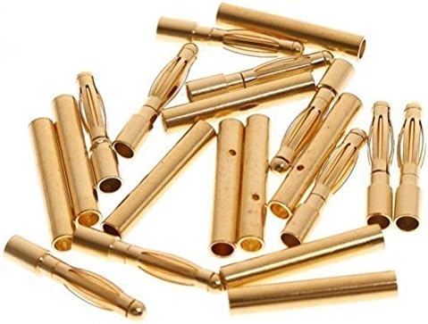 XSD MOEDL 50 Pairs of 2.0mm Gold Plated Male and Female Bullet Banana Connectors Plugs for DIY RC Battery ESC Motor