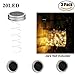 Mason Jar Lights - Adecorty Solar String Lights Warm White Solar Fairy Lights for Garden Patio Yard Christmas Decor, 3 Pack 20 LED Lids Lights Fit for Regular Mouth Jars (Jars Not Included)