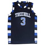 Mens Lucas Scott 3 Ravens Basketball Jersey Stitched Sports Movie Jersey Black (S)