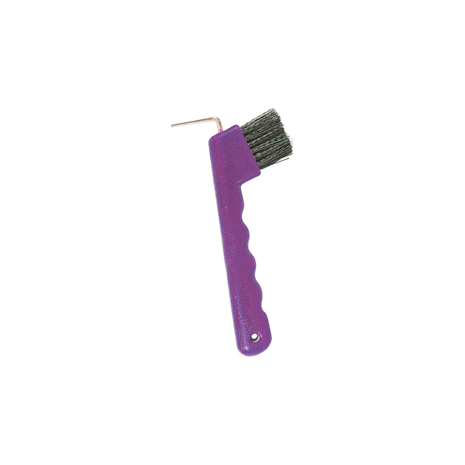 Perry Equestrian No.563 Hoof Pick & Brush with Wave Grip Handle Purple