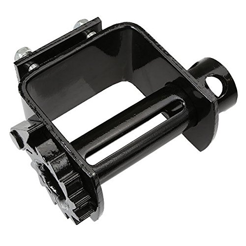 US Cargo ControlStandard Portable Winch, Durable Steel Winch with Protective Finish, 2 Set Screws for Bolt-On Bottom Mount Application, Holds Up to 20 Feet of Excess Webbing, 4 Inch, Black