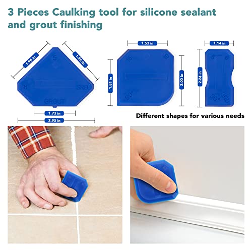 9in1 Painter's Tool, Grout and Caulk Removal Tool with 4 Replacement