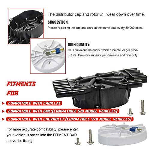 V8 Ignition Parts Distributor Cap & Rotor Kit For Chevy/GMC Vortec V8 5.0L 5.7L - Replacement Part DR474 Body Kits For Audi V8 Quattro - Foto 5