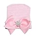 Ademoo Baby Girls Newborn Hospital Hat with Ribbon Bow