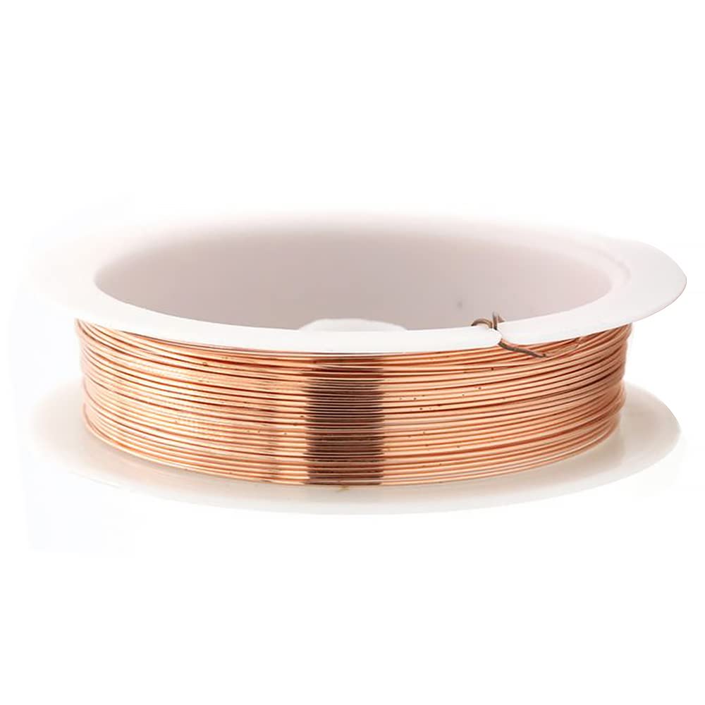 Tarnish Resistant Bare Copper Wire Jewelry Beading Wire Roll for Crafts Beading Jewelry Making 0.8mm Red Copper