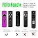 [2 Pack] Silicone Cover for Fire TV Stick 4K / Fire TV Cube/Fire TV (3rd Gen) Compatible with All-New 2nd Gen Alexa Voice Remote Control (Red and Purple)