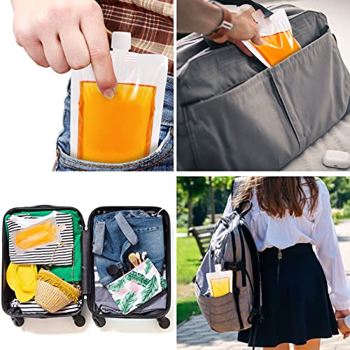 Plastic Flasks，20PACK，Concealable and Reusable Drink Bags，LeakProof