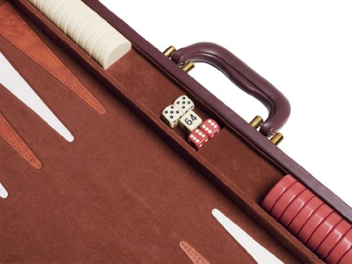 Middleton Games 21" Classic Tournament Backgammon Set - Brown Board