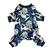 Fitwarm Shark Pet Clothes for Dog Pajamas Cat Jumpsuit PJS Apparel Lightweight Velvet Blue Medium