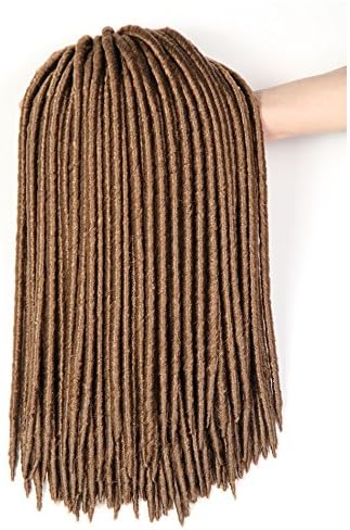 18 inch faux locs crochet hair 3 packs #27 color havana mambo faux locs crochet synthetic Soft dreadlock extensions crochet braids