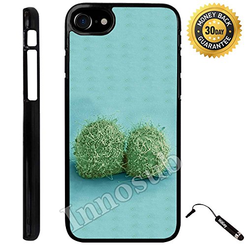 Custom iPhone 8 Case (Hela Cells Bacteria) Edge-to-Edge Plastic Black Cover with Shock and Scratch Protection | Lightweight, Ultra-Slim | Includes Stylus Pen by INNOSUB
