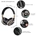 ELEGIANT Wireless Bluetooth On-ear Headphones with Mic, HiFi Stereo Foldable Adjustable Headsets for iPhone Laptops Tablets and Other Smartphones Black Gold