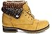 Refresh Wynne-01 Women's Combat Style Lace Up Ankle Bootie,Tan,8.5