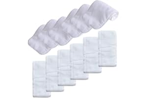 KaWaii Baby 6 Cloth Diaper Inserts & 6 Organic Cotton Prefold Cloth Diapers Washable & Reusable Booster Pads Compatible with 