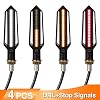 Yizhet 4 stks Vloeiende Motorfiets Indicatoren Motorfiets 24 LEDs Richtingaanwijzer Verlichting Waterdichte 12 V…