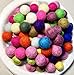 Yarn Place Felt Balls - 100 Pure Wool Beads 20mm Mixed Colorful Mixed Colors