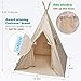 Canicove Teepee Tent for Kids - Award Winning 100% Cotton Play Tent - Large Indoor/Outdoor Tipi for Boys & Girls + Free Fun Flags!