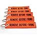 Rotary13B1 Remove Before Firing Keychain - Neon Orange/Black - 5pcs primary