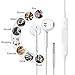 ZHYUPEN 2-PACK Premium Earphones/Earbuds/Headphones with Stereo MicRemote Control Compatible With iPhone iPad iPod Samsung Galaxy and More Android Smartphones Compatible With 3.5 mm Headphone(White)