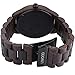 GOGOMY Wooden Watches Mens Wrist Watches Retro Art Analog Quartz Dress Watches Dark Brown