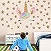 Unicorn Wall Decal,4 Packs Unicorn Wall Decor Stickers with Heart & Stars for Kids Girls Bedroom Nursery Home Party Favors (Set1)