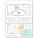 Amazing Baby Cotton Muslin Swaddle Blankets, Watercolor Roses, Pink, Pack of 3