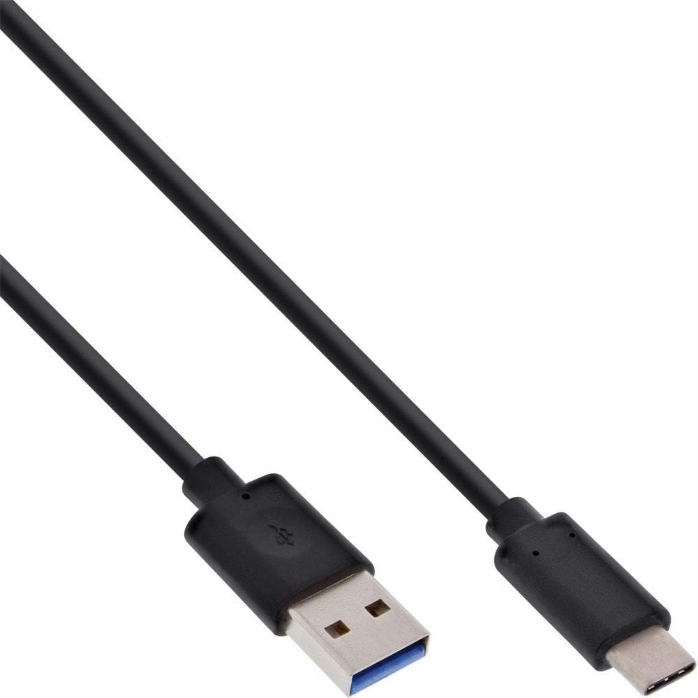 InLine USB 3.1 Cable Type C Male to A Male Black black Black 2 m