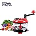 Manual Food Processor Baby Food Chopper Food Grinder Red 2000ml Food Mixer Blender to Chop Meat Fruits Vegetables Nuts Herbs Onions Garlic Tomato (RED)