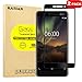 [2 Pack] Nokia 6 2018 Screen Protector, KATIAN HD Full Coverage Protector [Anti-Scratch] [Anti-Fingerprint] [No-Bubble], 9H Hardness Tempered Glass Film for Nokia 6 2018 [Black]