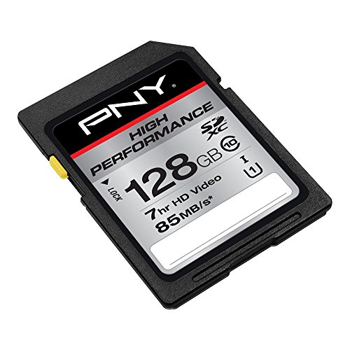 PNY High Performance 128GB SDXC Class 10 UHS-I Up to 85MB/sec - P-SDXC128U185-GE