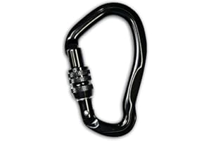 Muddy Outdoors Safety Harness Heavy-Duty Aluminum/Steel Easy to Use One-Hand Design Carabiners for Tree Climbing & Hunting
