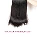 VRBest Hair Virgin Brazilian Straight Human Hair Extensions 3 Bundles Unprocessed Brazilian Virgin Hair Weave Bundles Natural Black Color (14 16 18)