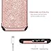 BENTOBEN Case for Galaxy J8 2018, 2 in 1 Slim Glitter Bling Sparkle Hybrid Hard PC Soft Rubber Heavy Duty Bumper Shockproof Full Body Protective Phone Cover for Samsung Galaxy J8 2018, Rose Gold