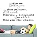 Inspirational Wall Art Decor - 22 x 18 Inch You Are Stronger Than You Seem Motivational Wall Stickers for Home Kitchen Decorations