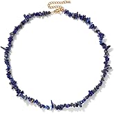 Raw Crystal Necklaces for Women 5-8mm Handmade Natural Stone Necklace Beaded Choker Necklace Healing Crystal Necklace Gemstone Necklace Raw Crystal Beaded Necklace for Her