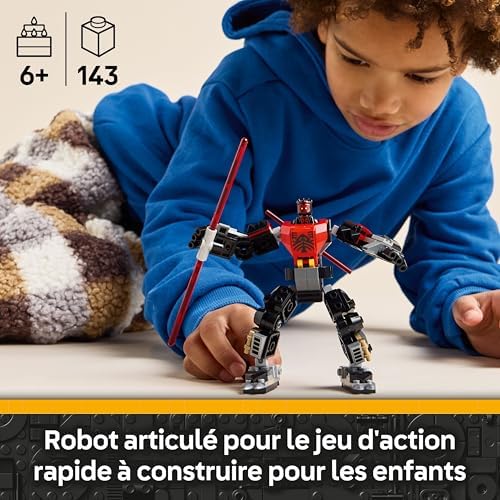 Star Wars 75411 Le Robot Dark Maul - Jeu de Construction - Figurine avec Sabre Laser Rouge à Double Lame & Minifigurine - Décoration - Cadeau pour Garçon dès 6 Ans & Fans de The Clone Wars — photo 2 sur 7
